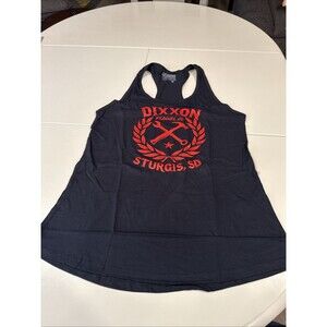 Dixxon Flannel Co. Women's Tank Top Black XL Sturgis Red Sketchy Crest NWT
